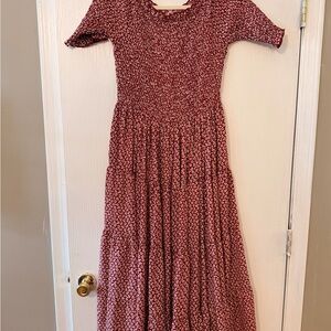 Orange Creek Red and White Floral Dress